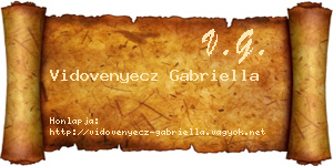 Vidovenyecz Gabriella névjegykártya