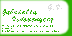 gabriella vidovenyecz business card